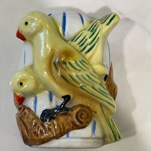 Antique porcelain bird feeder